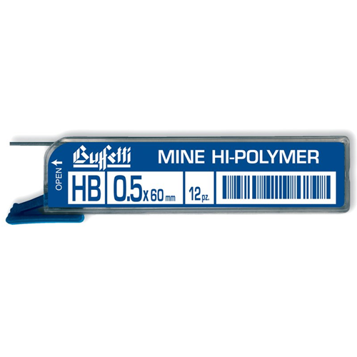 Mine Hi-Polymer - Tratto 0,5 mm - Gradazione HB - 12 pz.