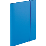 Cartelline con elastico in fibrone - 24x18 cm - blu