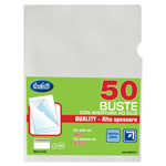 Buste a L - Polipropilene - 30x22 cm - Quality - Spessore alto - goffrata - 50 buste