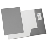 Cartelline a due lembi - cartoncino con verniciatura effetto metal - 350 g/mq - 32,5x23,5 cm - grigio - 10 pz.