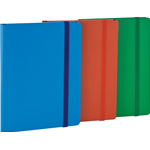 Cartelline con elastico in fibrone - 34x24 cm - blu