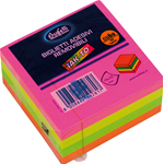 Cubi a foglietti riposizionabili Tak-To - 75x75 mm - Colori neon