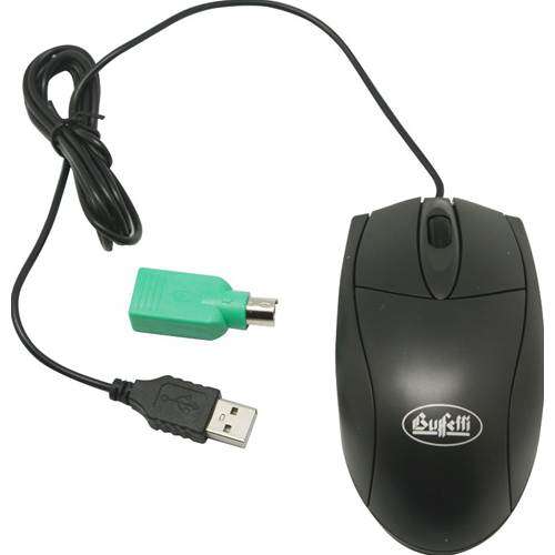 Mouse ottico USB e PS/2 - nero