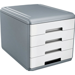 Cassettiera 4 cassetti Plastic Desk - colore bianco