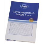 Fogli protocollo - A4 - quadretti 5 mm - 200 fogli - 60 g