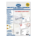 Biglietti da visita Premium - angoli vivi - bianco 200 g - 100 pz.