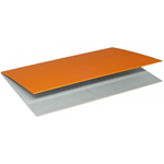 Sottomano in plastica soft - 2 specchi - f.to 49x34,5 cm - arancio